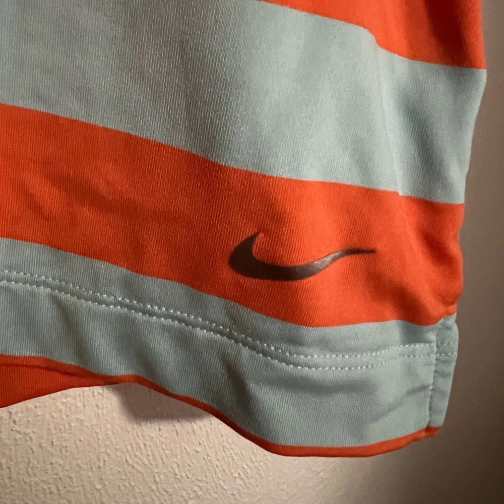 NIKE Classic Golf Tour Performance Dri-FIT Athletic Polo Orange‎ Blue Women's LG